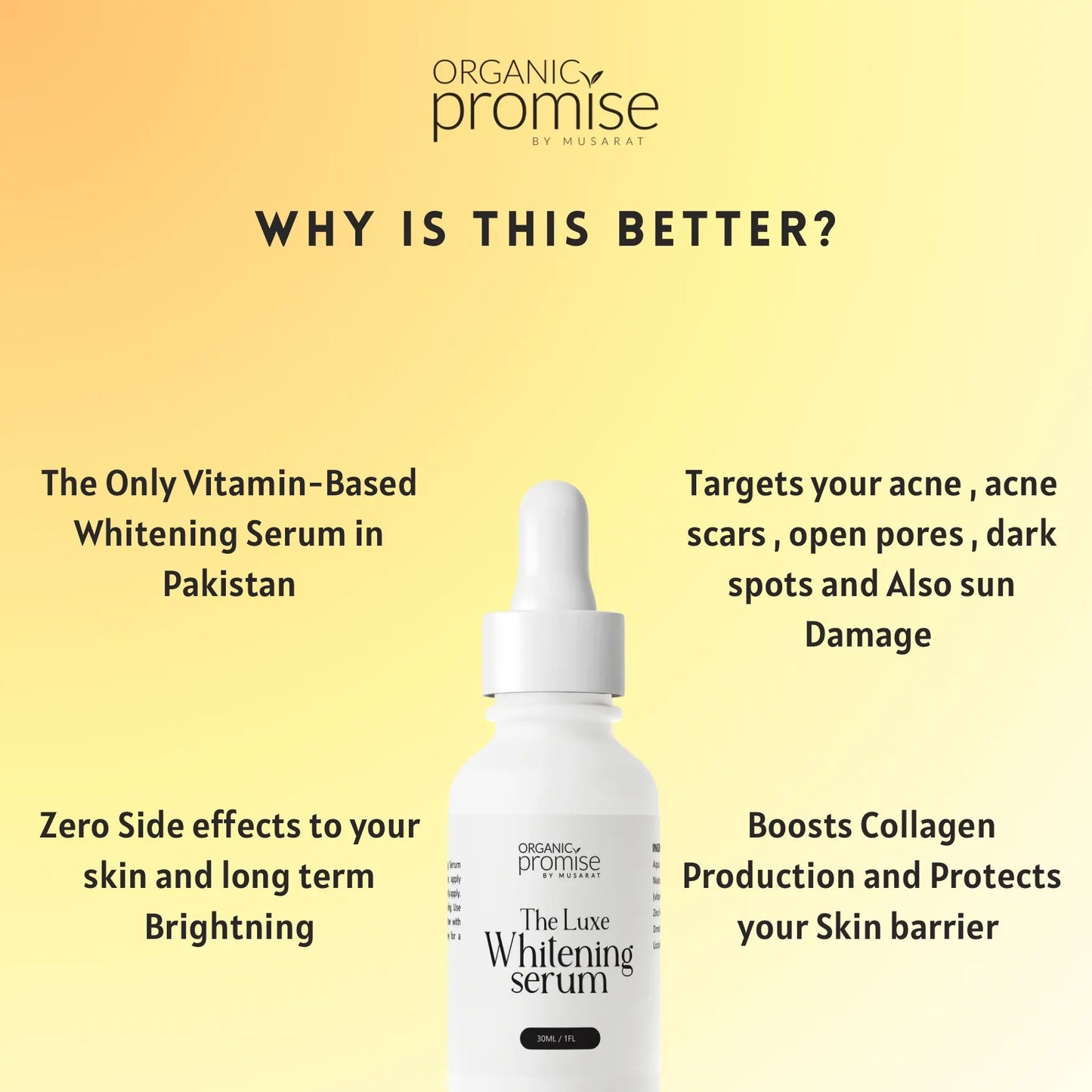 The Luxe Whitening Serum Organic Promise By Musarat