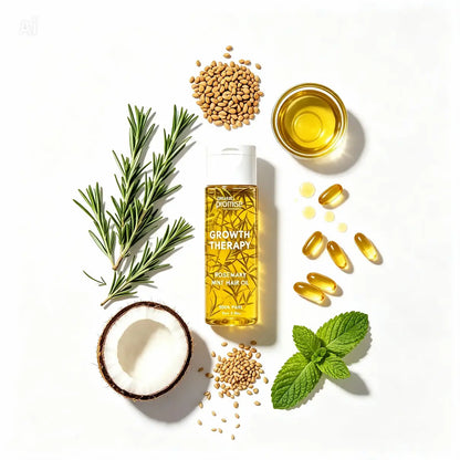 Growth Therapy Rosemary Mint Hair Oil Organic Promise By Musarat