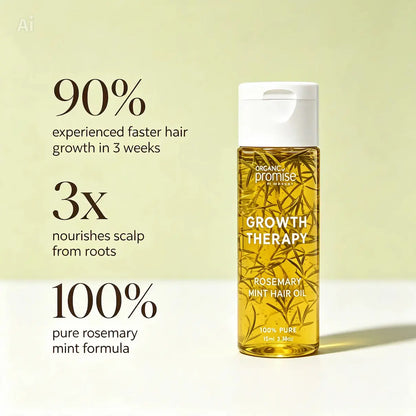 Growth Therapy Rosemary Mint Hair Oil Organic Promise By Musarat
